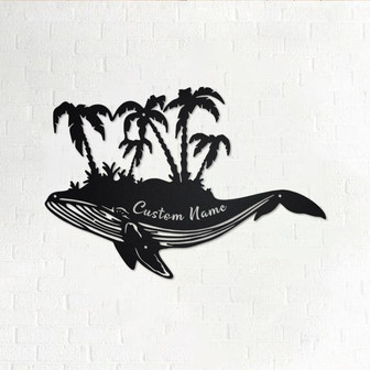 Custom Blue Whale Metal Wall Art, Personalized Blue Whale Name Sign Decoration For Room, Blue Whale Home Decor, Custom Blue Whale,Blue Whale - Thegiftio