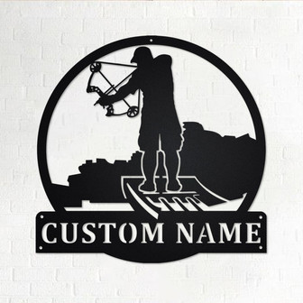 Custom Bowfishing Metal Wall Art, Personalized Bowfishing Name Sign Decoration For Room, Bowfishing Metal Home Decor, Custom Bowfishing - Thegiftio UK