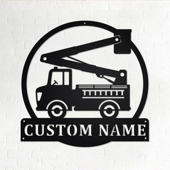 Custom Bucket Truck Metal Wall Art, Personalized Bucket Name Sign Decoration For Room, Bucket Metal Home Decor, Custom Bucket, Bucket Truck - Thegiftio UK