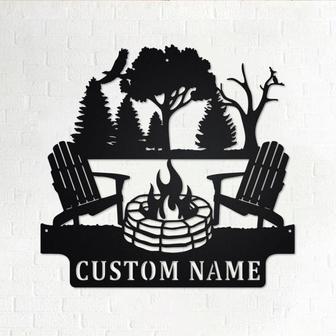 Custom Camfire Metal Wall Art, Personalized Camper Name Sign Decoration For Room, Camfire Metal Home Decor, Custom Camfire, Camfire Gift - Thegiftio UK