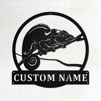Custom Chameleon Metal Wall Art, Personalized Chameleon Name Sign Decoration For Room, Chameleon Home Decor, Custom Chameleon, Chameleon - Thegiftio UK