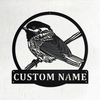 Custom Chickadee Bird Metal Wall Art, Personalized Chickadee Name Sign Decoration For Room, Chickadee Home Decor, Custom Chickadee,Chickadee - Thegiftio UK