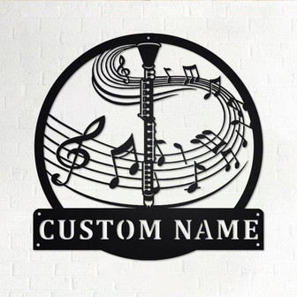 Custom Clarinet Metal Wall Art, Personalized Clarinet Teacher Name Sign Decoration For Room, Clarinet Home Decor, Custom Clarinet, Clarinet - Thegiftio