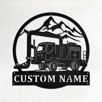 Custom Cold Air Blower Truck Metal Wall Art, Personalized Cold Air Blower Truck Name Sign Decoration For Room, Cold Air Blower Home Decor - Thegiftio UK