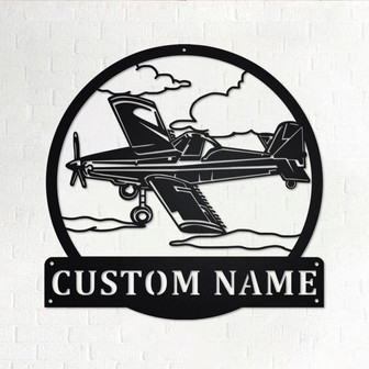 Custom Crop Duster Metal Wall Art, Personalized Pilot Name Sign Decoration For Room, Crop Duster Home Decor, Custom Crop Duster, Crop Duster - Thegiftio UK