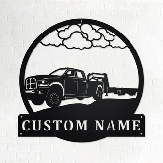 Custom D Gooseneck Truck Metal Wall Art, Personalized Truck Driver Name Sign Decoration For Room, D Gooseneck Truck Home Decor,Custom Truck - Thegiftio UK