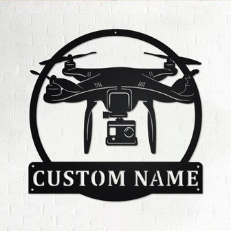 Custom Drone Metal Wall Art, Personalized Drone Name Sign Decoration For Room, Drone Home Decor, Custom Drone, Drone Lover Gift, Drone - Thegiftio UK