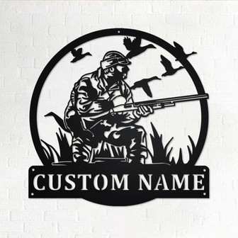 Custom Duck Hunter Metal Wall Art, Personalized Duck Hunter Name Sign Decoration For Room, Duck Hunting Home Decor, Custom Duck Hunter - Thegiftio