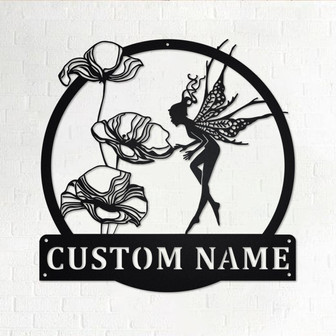 Custom Fairy Foragers Metal Wall Art, Personalized Fairy Name Sign Decoration For Room, Fairy Metal Home Decor, Custom Fairy, Fairy Foragers - Thegiftio