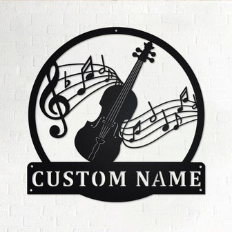 Custom Fiddle Music Metal Wall Art, Personalized Fiddle Teacher Name Sign Decoration For Room, Fiddle Home Decor, Custom Fiddle, Fiddle - Thegiftio