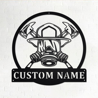 Custom Firefighter Metal Wall Art, Personalized Firefighter Name Sign Decoration For Room, Firefighter Metal Home Decor, Custom Firefighter - Thegiftio UK