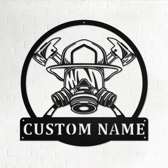 Custom Firefighter Metal Wall Art, Personalized Firefighter Name Sign Decoration For Room, Firefighter Metal Home Decor, Custom Firefighter - Thegiftio UK