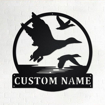 Custom Flying Ducks Metal Wall Art, Personalized Ducks Name Sign Decoration For Room, Fly Ducks Home Decor, Custom Fly Ducks, Fly Ducks - Thegiftio