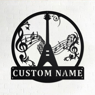 Custom Flying V Guitar Metal Wall Art, Personalized Flying V Guitarr Name Sign Decoration For Room, Flying V Guitar Home Decor,Custom Guitar - Thegiftio