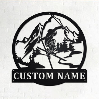 Custom Freestyle Skiing Metal Wall Art,Personalized Freestyle Skier Name Sign Decoration For Room, Skiing Home Decor,Custom Freestyle Skiing - Thegiftio UK