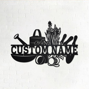 Custom Gardening Split Metal Wall Art,Personalized Gardener Name Sign Decoration For Room, Gardening Home Decor, Custom Gardening - Thegiftio UK