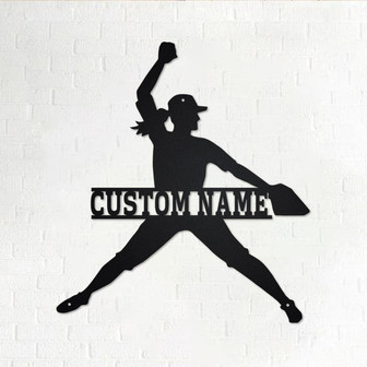 Custom Girl Solfball Metal Wall Art, Personalized Girl Solfball Name Sign Decoration For Room, Girl Solfball Home Decor,Custom Girl Solfball - Thegiftio UK
