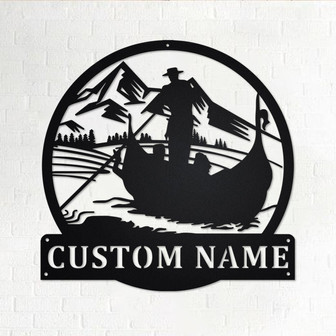 Custom Gondola Venice Metal Wall Art, Personalized Gondola Venice Name Sign Decoration For Room, Gondola Venice Home Decor, Gondola Venice - Thegiftio UK