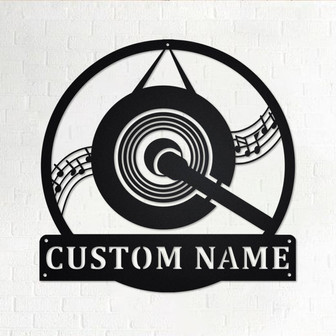 Custom Gong Musical Instrument Metal Wall Art, Personalized Gong Name Sign Decoration For Room, Gong Metal Home Decor, Custom Gong - Thegiftio UK