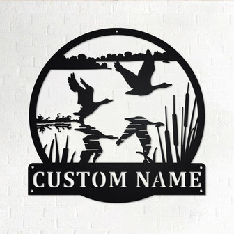 Custom Goose Taking Flight Metal Wall Art, Personalized Goose Name Sign Decoration For Room, Goose Home Decor, Custom Goose, Goose Lover - Thegiftio UK