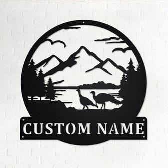 Custom Great Outdoors Turkey Metal Wall Art, Personalized Turkey Name Sign Decoration For Room, Turkey Home Decor, Custom Turkey, Turkey - Thegiftio UK