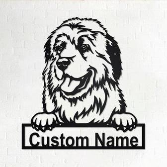 Custom Great Pyrenees Dog Metal Wall Art, Personalized Great Pyrenees Name Sign Decoration For Room, Great Pyrenees Home Decor, Custom Dog - Thegiftio UK