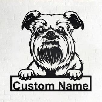 Custom Griffon Bruxellois Dreed Dog Metal Wall Art, Personalized Griffon Bruxellois Dreed Name Sign Decoration For Room, Custom Dog - Thegiftio UK
