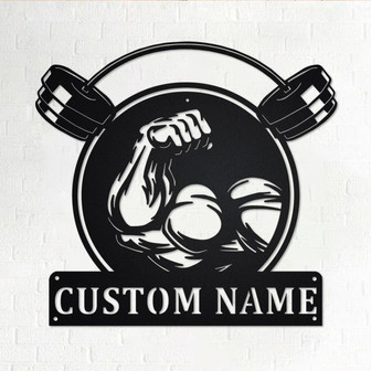 Custom Gym Metal Wall Art, Personalized Gym Name Sign Decoration For Room, Gym Metal Wall Home Decor, Custom Gym For Room, Gym Lover, Gym - Thegiftio UK