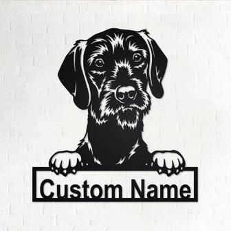 Custom Short Haired Pudelpointer Dog Metal Wall Art, Personalized Short Haired Pudelpointer Name Sign Decoration For Room, Custom Dog - Thegiftio UK