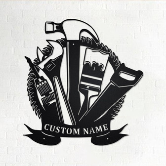 Custom Handyman Metal Wall Art, Personalized Handyman Name Sign Decoration For Room, Handyman Home Decor, Custom Handyman, Handyman - Thegiftio UK