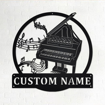 Custom Harpsichord Musical Instrument Metal Wall Art, Personalized Harpsichord Name Sign Decoration For Room, Harpsichord Metal Home Decor - Thegiftio UK