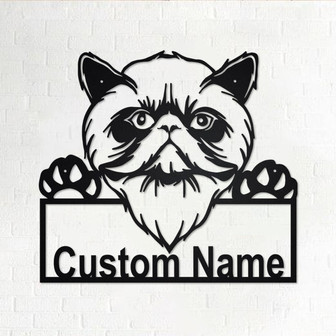 Custom Himalayan Cat Metal Wall Art, Personalized Himalayan Cat Name Sign Decoration For Room, Himalayan Cat Home Decor,Custom Himalayan Cat - Thegiftio UK