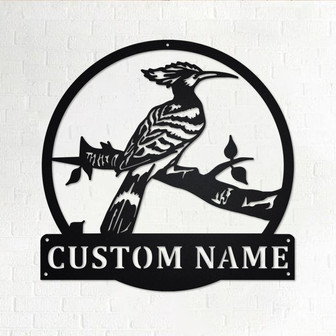 Custom Hoopoe Bird Metal Wall Art, Personalized Hoopoe Name Sign Decoration For Room, Hoopoe Home Decor, Custom Hoopoe, Hoopoe Metal Decor - Thegiftio UK