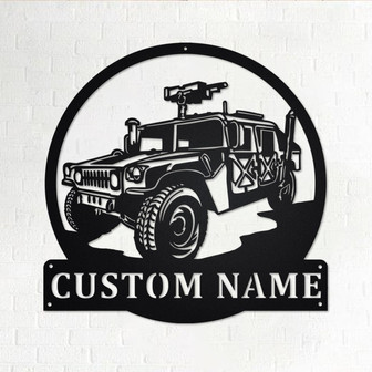 Custom Humvee Metal Wall Art, Personalized Humvee Name Sign Decoration For Room, Humvee Home Decor, Custom Humvee, Humvee Metal Decor - Thegiftio UK