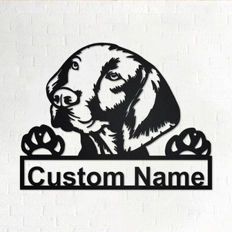 Custom Hungarian Vizsla Dog Metal Wall Art, Personalized Hungarian Vizsla Name Sign Decoration For Room, Hungarian Vizsla Home Decor - Thegiftio UK