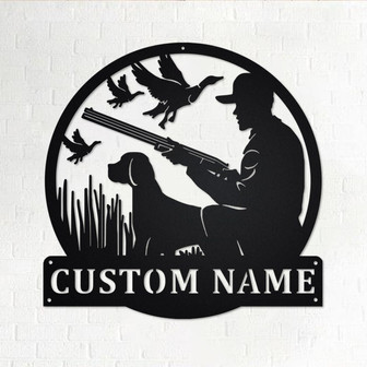 Custom Hunting Dog Metal Wall Art, Personalized Dog Hunter Name Sign Decoration For Room, Hunting Dog Home Decor, Custom Hunting Dog - Thegiftio