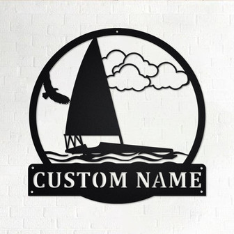 Custom Iceboat Metal Wall Art, Personalized Iceboat Name Sign Decoration For Room, Iceboat Metal Home Decor, Custom Iceboat, Iceboat Decor - Thegiftio UK