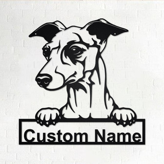 Custom Italian Grayhound Dog Metal Wall Art, Personalized Italian Grayhound Name Sign Decoration For Room, Italian Grayhound Home Decor - Thegiftio UK