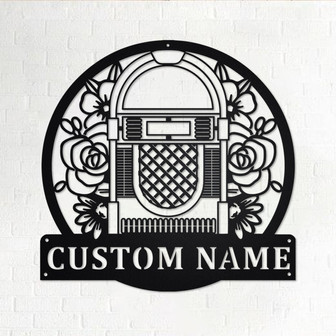Custom Jukebox Musical Instrument Metal Wall Art, Personalized Jukebox Teacher Name Sign Decoration For Room, Jukebox Home Decor, Jukebox - Thegiftio