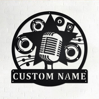 Custom Karaoke Metal Wall Art, Personalized Karaoke Name Sign Decoration For Room, Karaoke Home Decor, Custom Karaoke, Karaoke Musical - Thegiftio UK