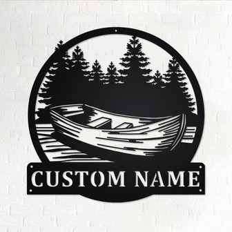 Custom Kayak Canoe Boat Metal Wall Art, Personalized Kayaker Name Sign Decoration For Room, Kayaking Metal Home Decor, Custom Kayaking - Thegiftio