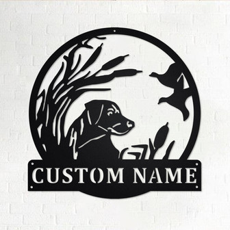 Custom Labrador Dog Hunting Metal Wall Art, Personalized Dog Hunting Name Sign Decoration For Room,Dog Hunting Home Decor,Custom Dog Hunting - Thegiftio UK