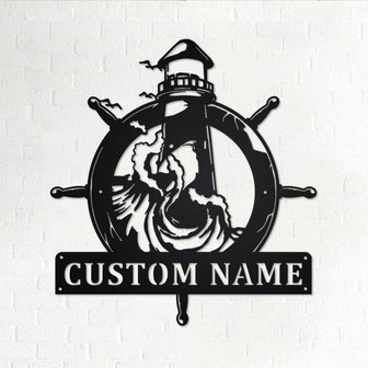 Custom The Lighthouse Metal Wall Art, Personalized The Lighthouse Name Sign Decoration For Room, The Lighthouse Home Decor,Custom Lighthouse - Thegiftio UK