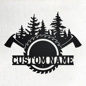 Custom Lumberjack Metal Wall Art, Personalized Lumberjack Name Sign Decoration For Room, Lumberjack Home Decor, Custom Lumberjack - Thegiftio UK