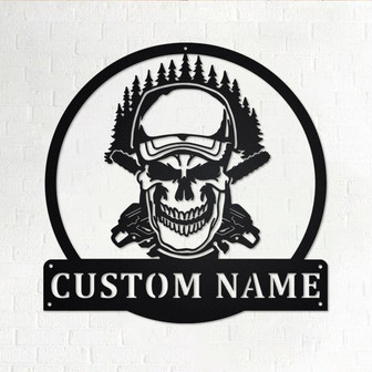 Custom Lumberjack Skull Metal Wall Art, Personalized Lumberjack Name Sign Decoration For Room, Lumberjack Home Decor, Custom Lumberjack - Thegiftio UK