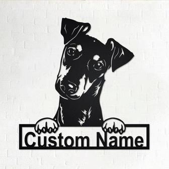 Custom Manchester Terrier Dog Metal Wall Art, Personalized Manchester Terrier Name Sign Decoration For Room, Manchester Terrier Home Decor - Thegiftio UK
