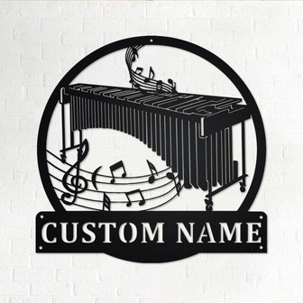 Custom Marimba Musical Instrument Metal Wall Art, Personalized Marimba Teacher Name Sign Decoration For Room, Marimba Home Decor, Marimba - Thegiftio