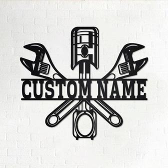 Custom Mechanic Metal Wall Art, Personalized Mechanic Name Sign Decoration For Room, Mechanic Metal Home Decor, Custom Mechanic, Mechanic - Thegiftio UK