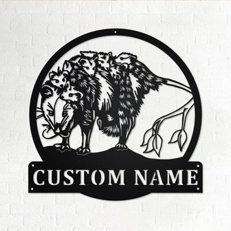 Custom Opossum Metal Wall Art, Personalized Opossum Name Sign Decoration For Room, Opossum Metal Home Decor, Custom Opossum, Opossum Animals - Thegiftio UK
