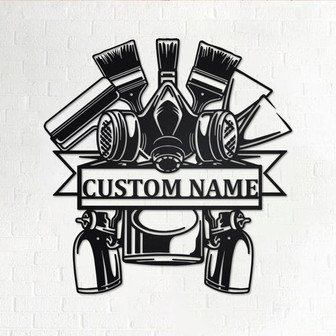 Custom Painter Metal Wall Art, Personalized Painter Name Sign Decoration For Room, Painter Metal Home Decor, Custom Painter, Painter Tools - Thegiftio UK